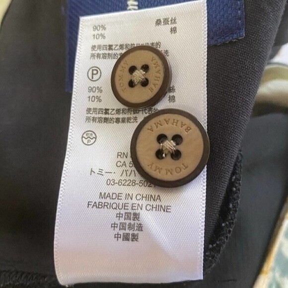 Tommy Bahama Pants Mens Black Straight Leg Pocket Casual - Picture 9 of 9